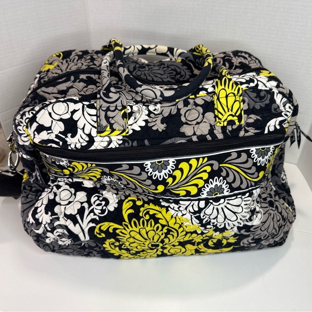 Vera Bradley Black and Yellow Patterned Travel Bag